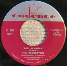 Chordettes "Mr. Sandman / I Don't Wanna See You Cryin' " weak VG+