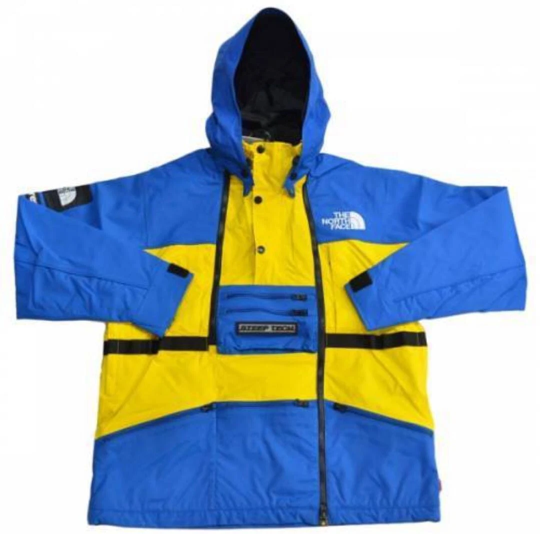 SUPREME THE NORTH FACE STEEP TECH RAIN SHELL bleu jaune taille M occasion