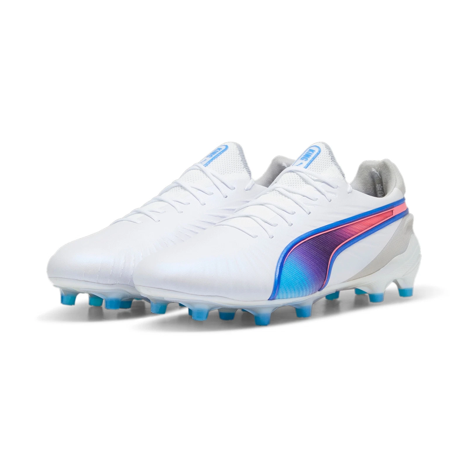 PUMA KING ULTIMATE FG AG PUMA Bianco Bluemazing Grigio chiaro piatto Sunset Glow
