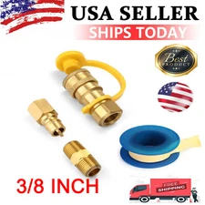 3/8" Natural Gas Quick Connect Fittings，Lp Gas Propane Hose Quick Disconnect NEW
