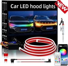 Car Led Lights Exterior Rgb Hood Light Strip Waterproof Multicolor Dynamic Scan