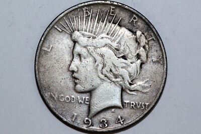 Grades Very Fine 1934 D Silver Peace Dollar (PDX756) | eBay