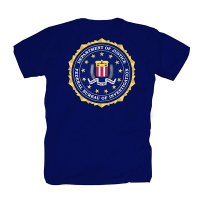 FBI Logo -Federal Bureau of Investigation- US Justice America T-Shirt S-5XL navy