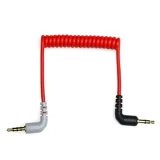 Coaxial Cable for Rode VideoMic VideoMicro G Right Angle TRS to TRRS Coiled SYNC
