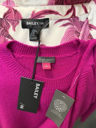 Nuevo con etiquetas Suéter Vince Camuto Magenta Talla L Con Camisa Y Collar - Imagen 11 de 11