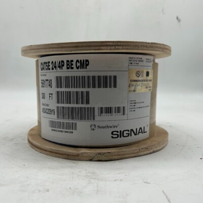 Southwire 300 ft. Blue 24/4 Solid CU CAT5e CMP (Plenum) Data Cable