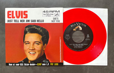 7'' Elvis Presley - Just Tell Her Jim Said Hello - USA RCA red vinyl