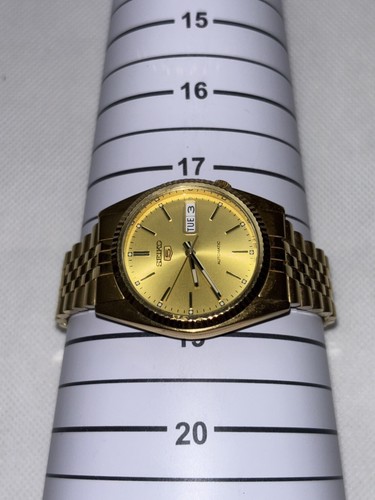Near Mint SEIKO 5 SNXJ94 7S26-0500 Gold Day-Date 36mm Auto Men's Watch Japan - Picture 6 of 24