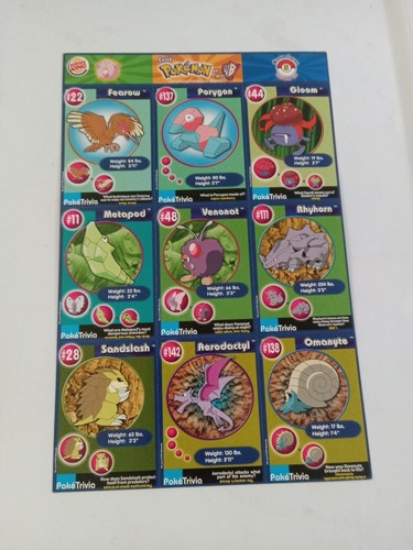 Pokemon burger King pokemon cards 1999 - Picture 1 of 8
