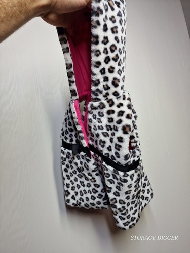 The Children's Place Jacket Girls Size 4T Faux Fur Hood Leopard Print Vest Snap - Picture 4 of 12