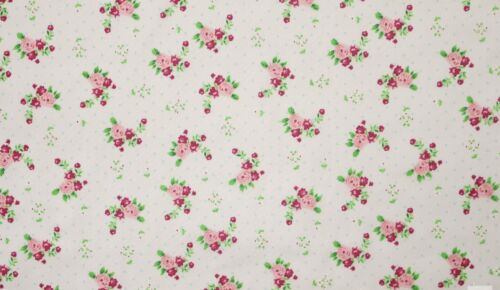 Rosen & Nadel Punkte Blumen Design – Bedruckt Polycotton Stoff - Feder - Bild 12 von 20