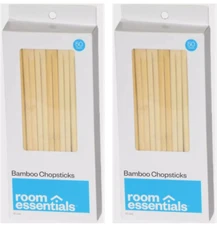 100 Pairs Single Use Bamboo Chopsticks Chinese Food Wooden Disposable Skewer Eco