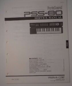 Original Yamaha Portasound PSS-80 Digital Keyboard SERVICE Manual | eBay