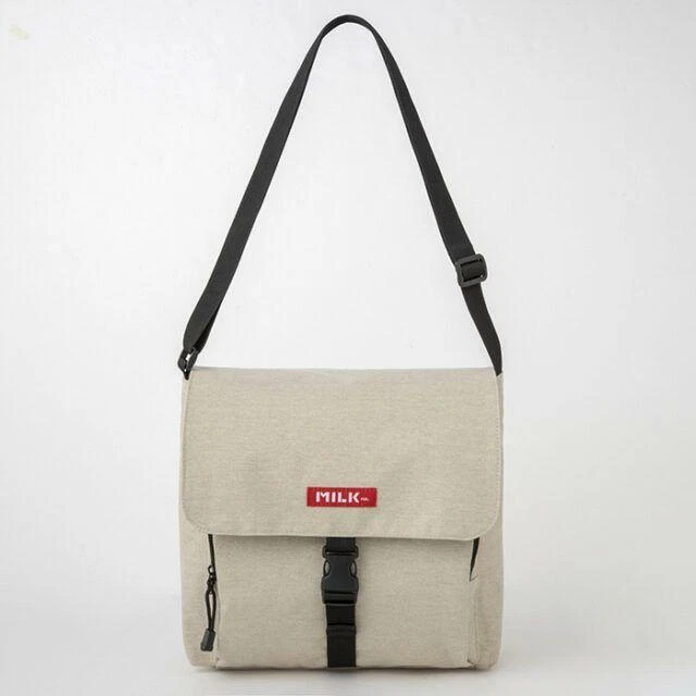 MILKFED Shoulder Bag Special Book 25cm x 27cm x 12cm Key strap logo bag Beige