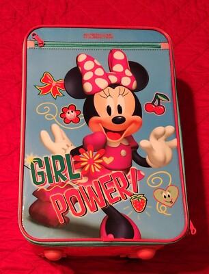 DISNEY STORE Minnie Mouse American Turister Cute Rolling Luggage Suitcase  NWT