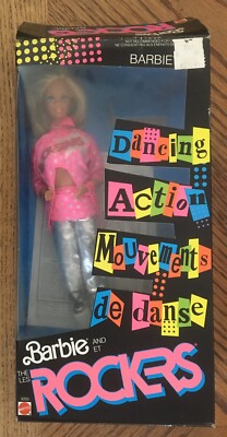 Barbie Rockers Band  Mattel 1986 1987 Glitter Dance Pants Jacket Whistle OpenBox
