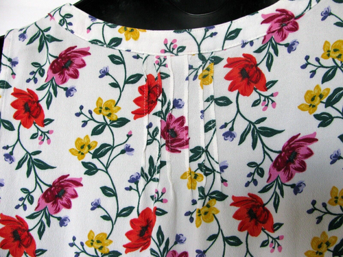 Camiseta sin mangas antigua azul marino para mujer XL boho floral cuello en V colorida verano sin mangas - Imagen 7 de 12