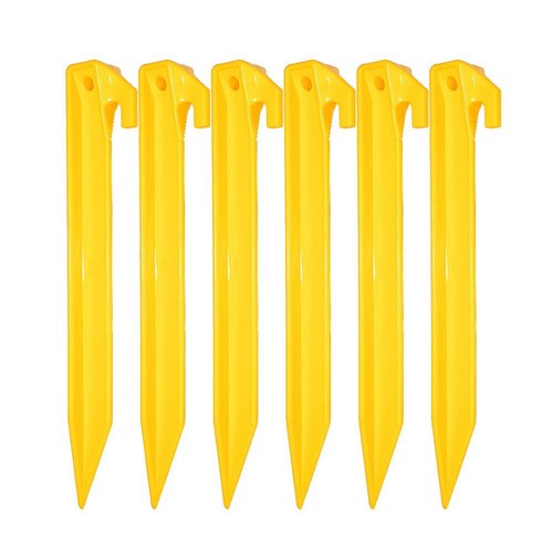 10 Pack Plastic Tent Stakes - 9 Inch Heavy Duty Beach Tent Pegs Canopy Stakes... - Picture 3 of 5