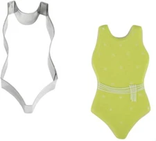 R&M International Bathing Suit Cookie Cutter 4" Stainless Steel Silver 