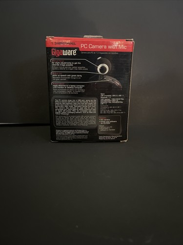Gigaware PC Camera + Mic-25-234-1.3 Megapixel-Windows-USB Conncet-New in Box - Picture 2 of 6