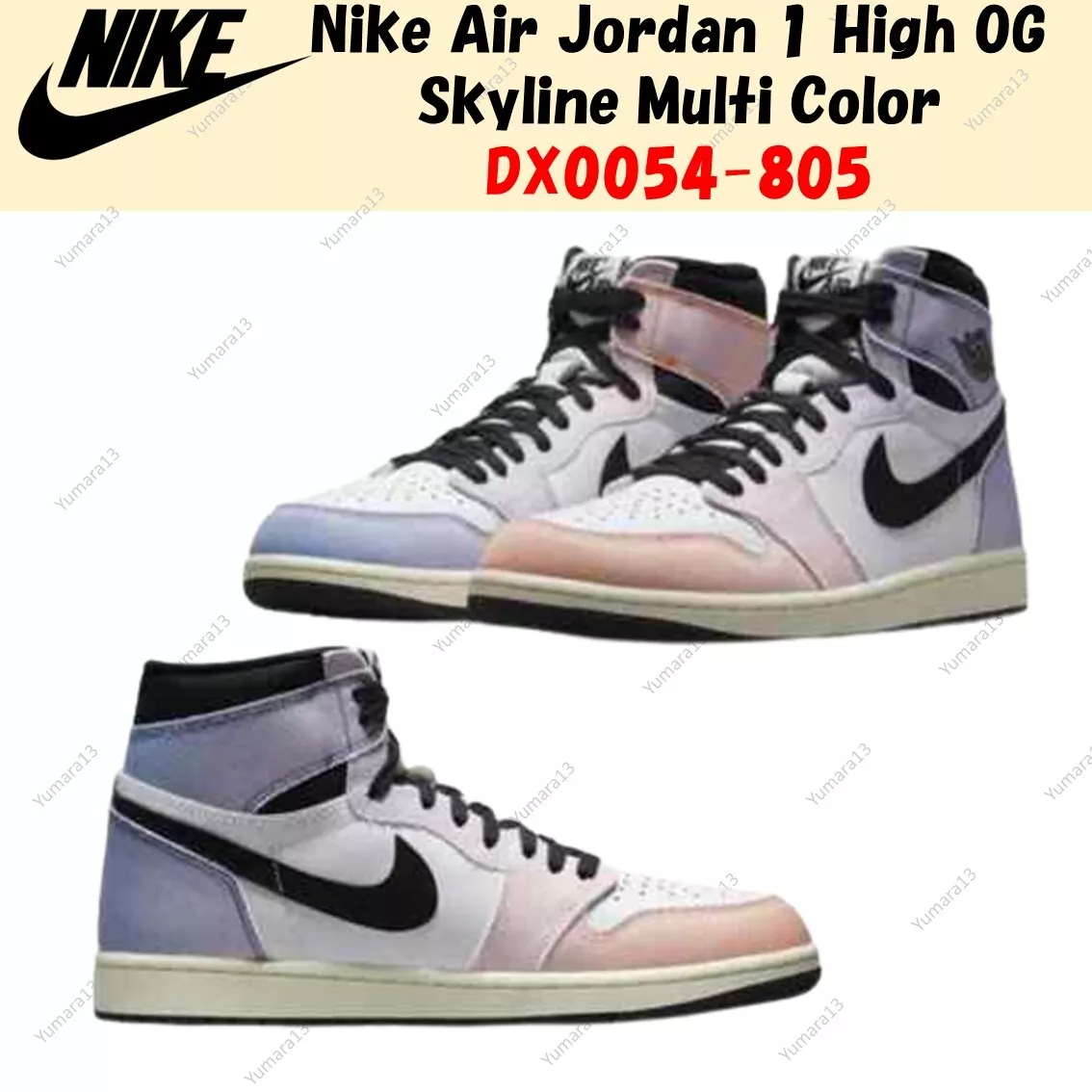 Nike Air Jordan 1 High OG Skyline Multi Color DX0054-805 US 4-14 Brand New