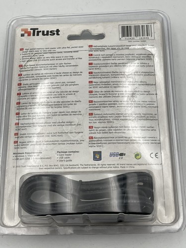 Trust Thinity Card Reader Slimline USB 2.0 Memory Card Reader 16264 - Picture 4 of 5