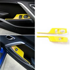 Inner Window Lift Switch Panel Cover Trim Decor For Chevrolet Camaro 2017+Yellow