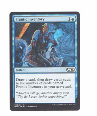 Frantic Inventory Instant #50 C M21 EN Aaron Miller WOTC 2020 #MTG Card |  eBay
