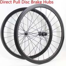 Bici da strada in carbonio 700C freno a disco in fibra di carbonio completo mozzi trazione diretta set ruote