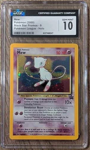 MEW CGC10 BlackStar Promo Holo #9