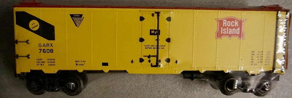 K-LINE TRAINS K-7608 ROCK ISLAND REEFER FREIGHT CAR - 0/027- NEW - Image 3 of 4