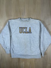 Vintage 80's Champion Large UCLA Reverse Weave Sweatshirt Gray Tri Blend USA
