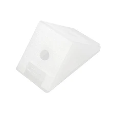 Shelf Cabinet Plastic Corner Braces 2 Holes Angle Brackets w Cover Cap, 20 Pcs