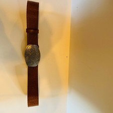 Vintage Belt Leather Concho Western Boho Womens Large Genuine 1994 Tooled