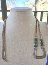 Silpada Vivacity Sterling Silver Brass Long Double Chain Statement Necklace