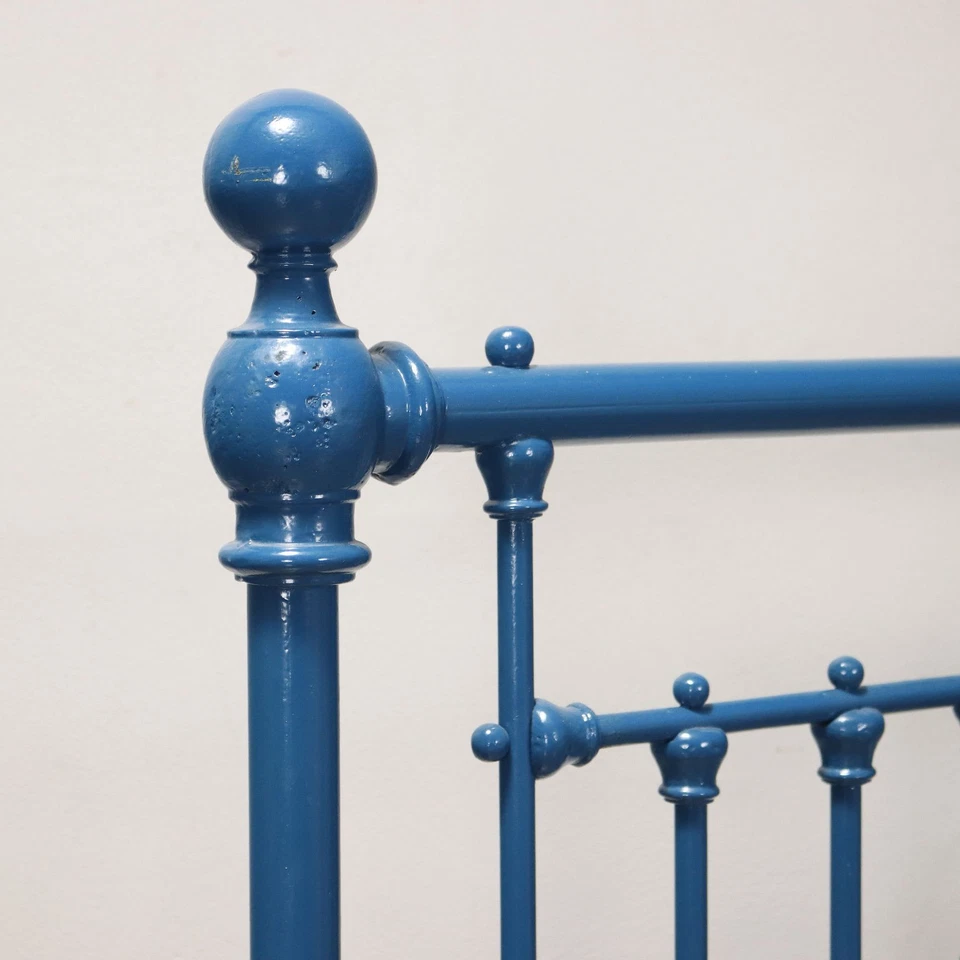 Lit Simple Ancien en Fer Laqué Italie XIXe-XXe Siècle - Photo 3/4