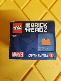 LEGO BRICKHEADZ 41589 CAPTAIN AMERICA #5 MARVEL SUPER HEROES. NEW DAMAGED BOX.