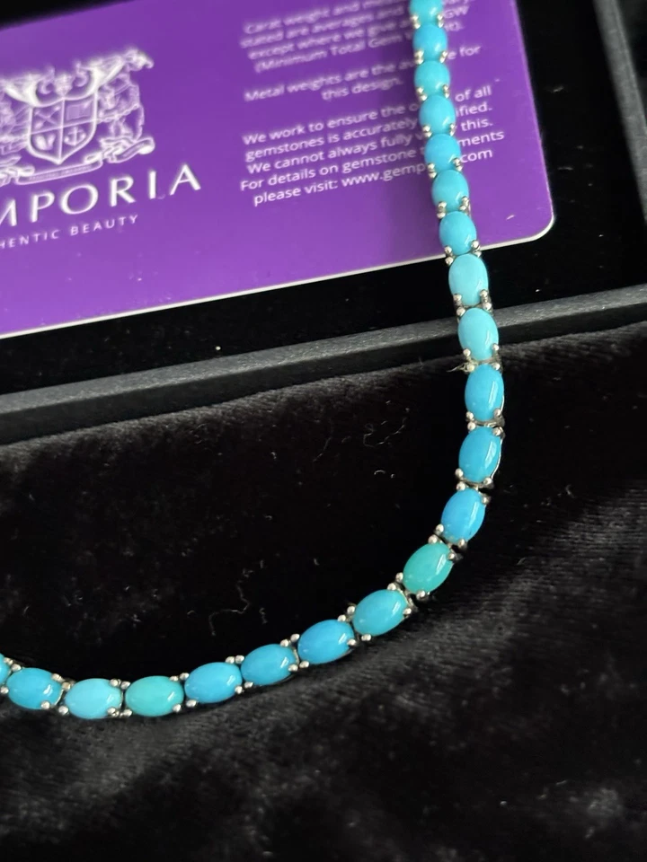 Collar genuino American Sleeping Beauty certificado de autenticidad esterlina Foto 3 de 4