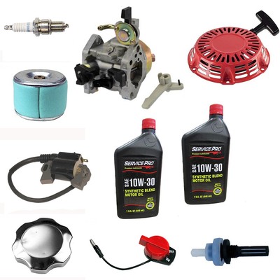 28400-ZE2-W01ZA Kit Fits Honda GX240 GX270 Carb Tune Up w/ Oil & Fuel Cap