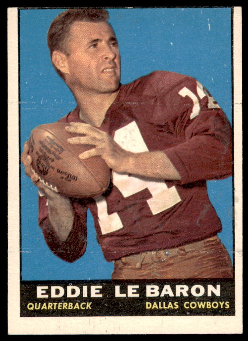 Eddie LeBaron #20 Football Cards 1961 Topps trading card — raw and PSA graded price guide