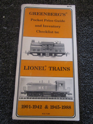 Greenberg's Pocket Price Guide & Inventory Check List to Lionel Trains 1901-1988