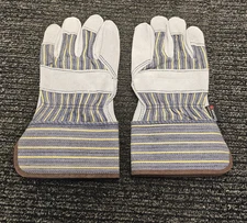 (8 PAIRS) MCR SAFETY RN 48583 Cowhide Leather Palm Safety Work Gloves Large