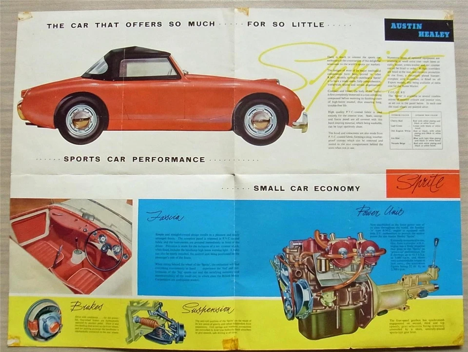 AUSTIN HEALEY Sprite Car Sales Brochure Feb 1959 Ref 1590/B - Image 3 of 4
