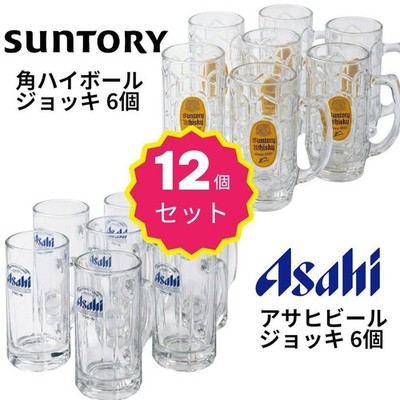 Suntory kaku Whisky Glasses Set of 6 & ASAHI Beer Glasses Set of 6 Unused