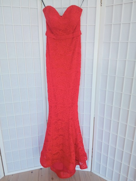 Jadore Red Lace Formal Gown, Size AU 4, Party, Wedding, Black Tie, Cocktail