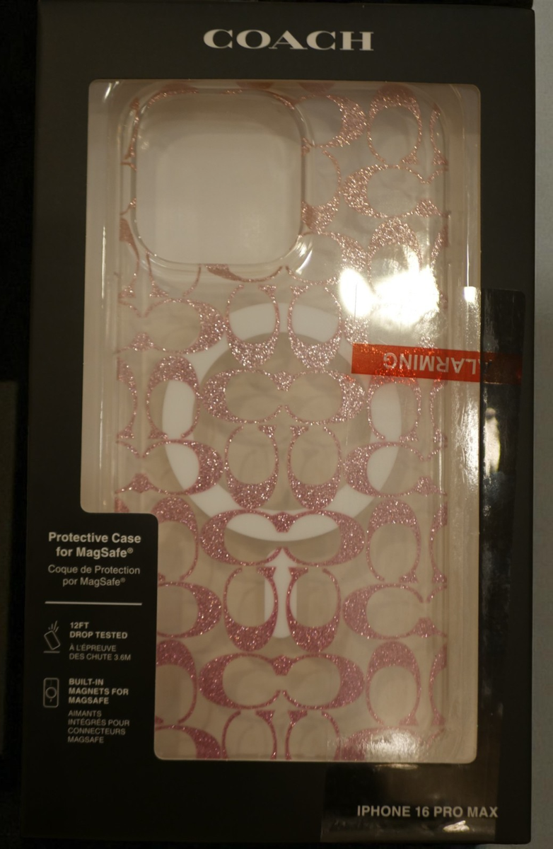 Coach Signature C LIGHT PINK Magsafe iPhone 16 PRO MAX CELL PHONE