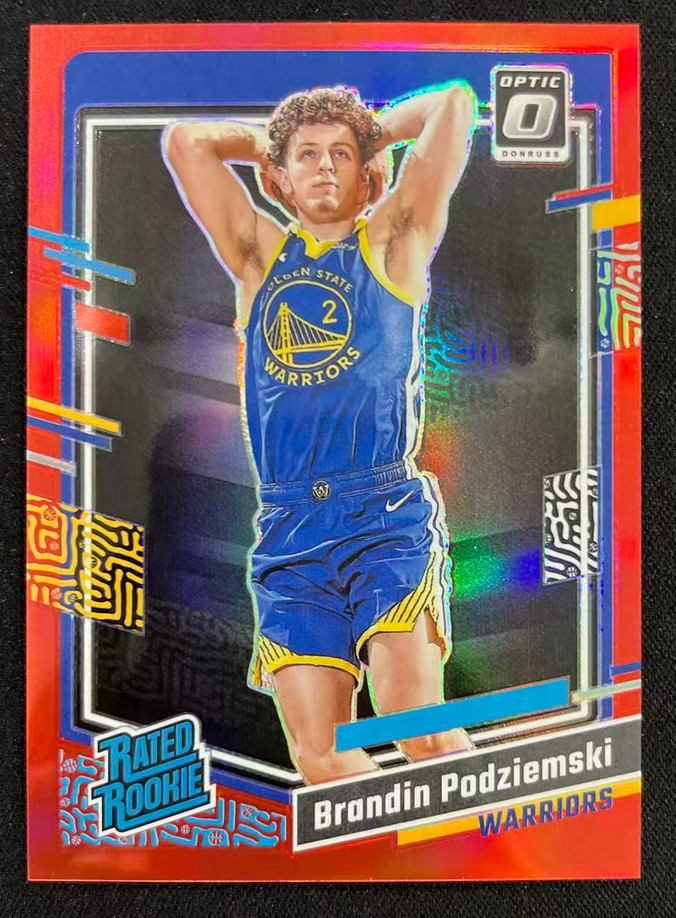 Brandin Podziemski 2023-24 Panini Donruss Optic 89/99 Red Rated Rookie RC #203