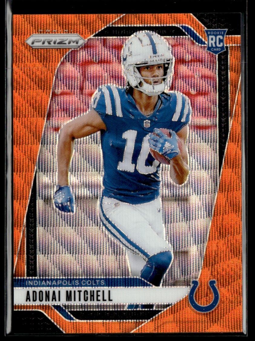 2024 Panini Prizm Orange Wave Adonai Mitchell Rookie 14/60 Colts #303