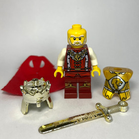 Lego Kingdoms Lion King (cas441) Minifigure + Horse - King's Castle Set 7946-1