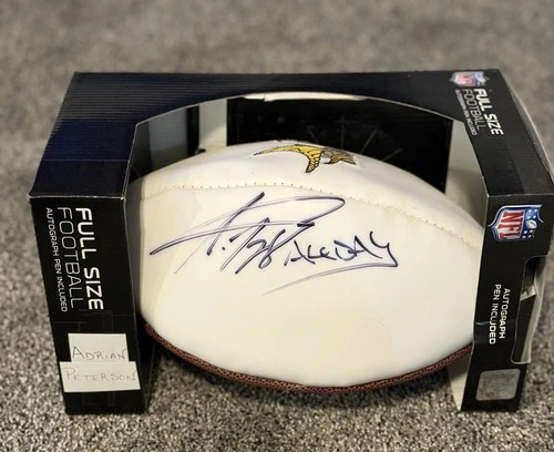 Adrian Peterson Auto Signed Minnesota Vikings Football - 100% Authentic
